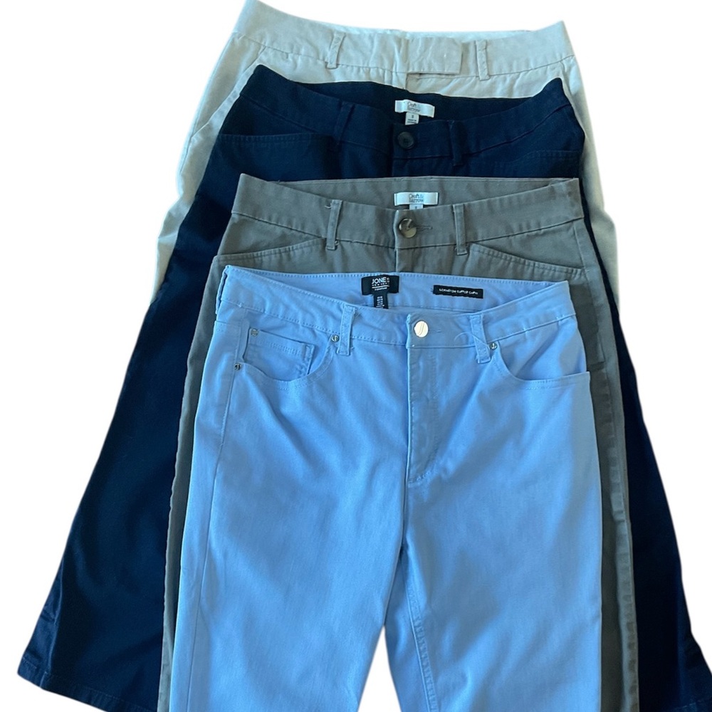 Jones New York, Croft and Barrow, Willi Smith Capris in Blue and Tan